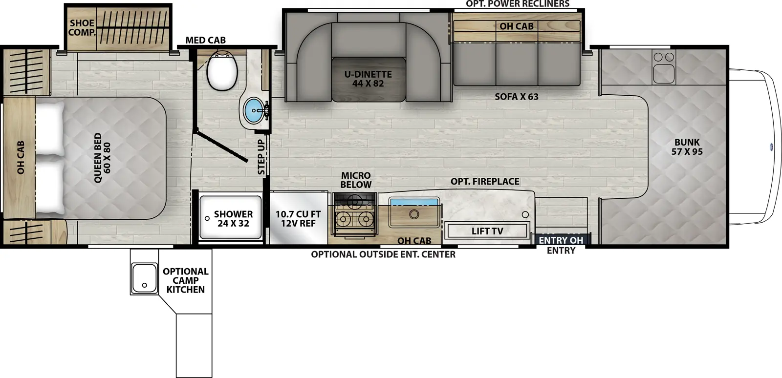 Leprechaun 319MB - Ford E-450 Floorplan